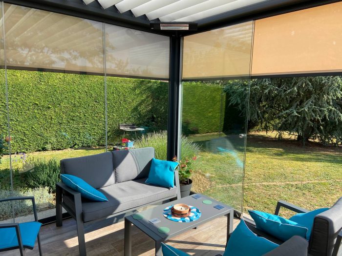 Pergolas vitrée pour terrasse