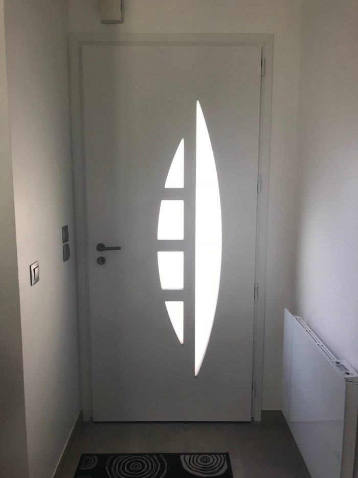 Porte alu moderne demi-lune