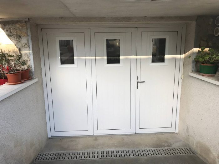 Porte de garage 3 vantaux aluminium sur mesure