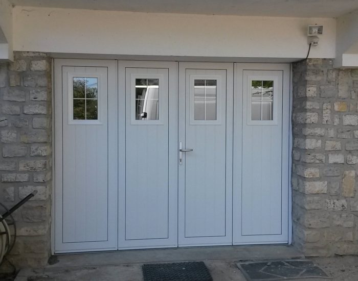 Porte de garage 4 vantaux aluminium