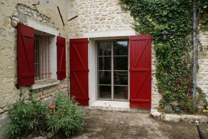 Porte fenêtre aluminium avec petits bois