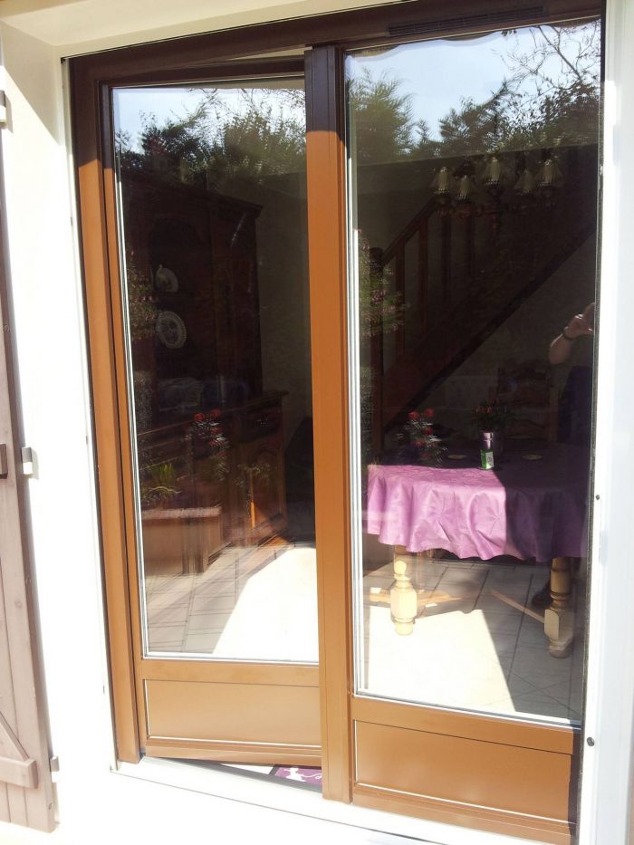 Porte fenêtre fibre de verre Brun