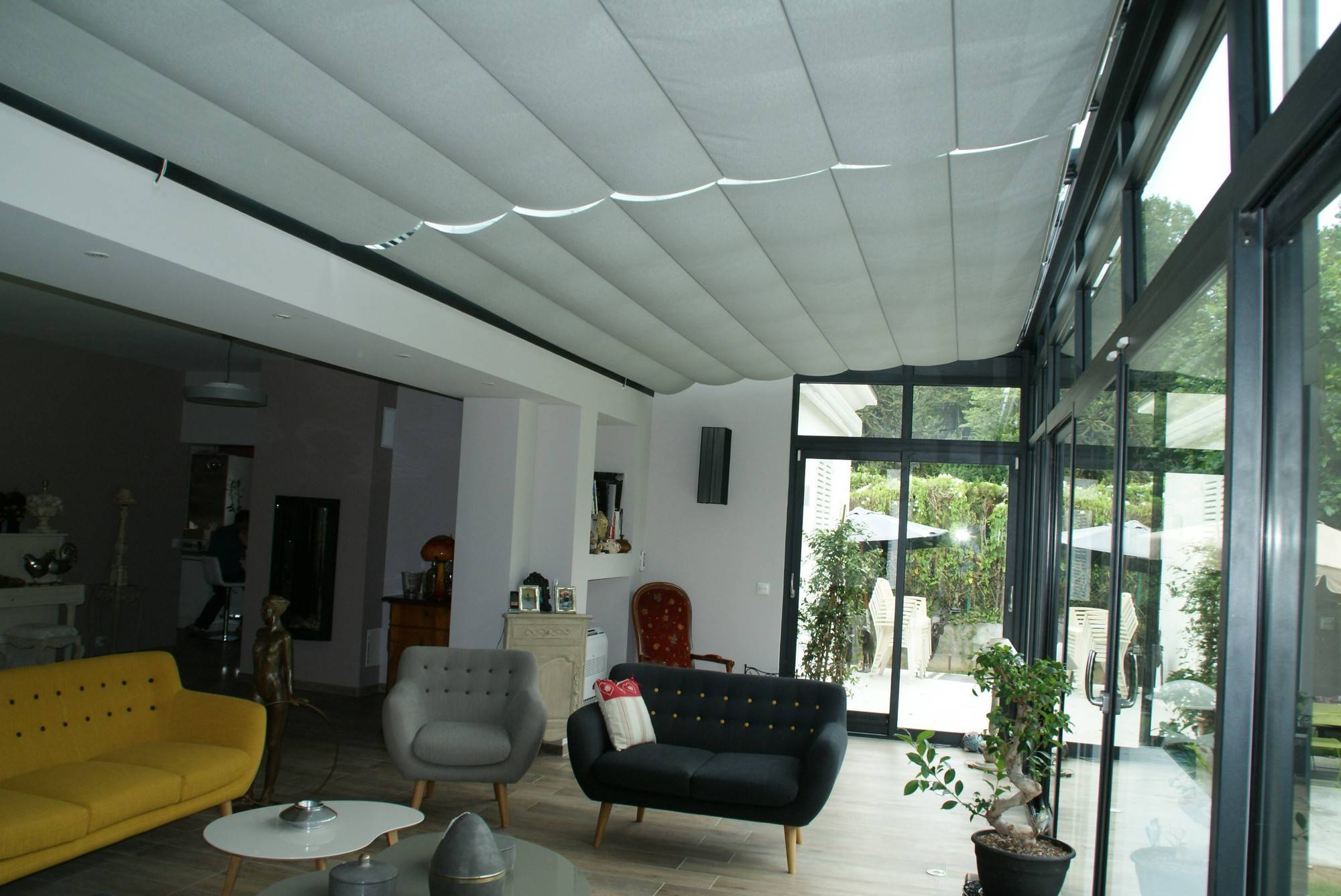 extension veranda aluminium salon